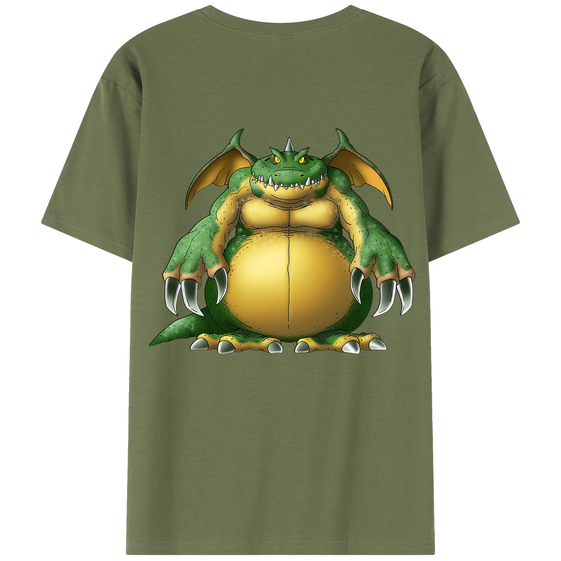 （画像用） ドラゴンクエスト Doragon Kuesuto Dragon Quest 綿100％半袖Tシャツ（背面プリント）
